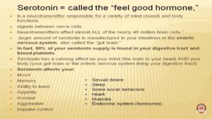Serotonin is good to cure depression