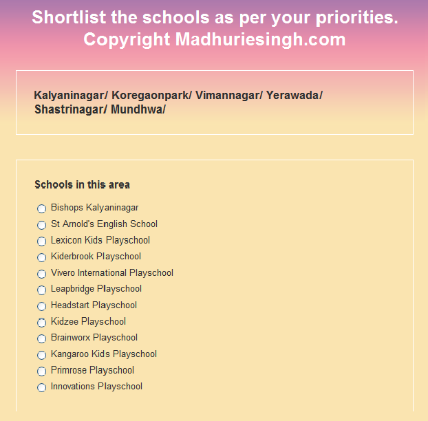 Schools in kalyaninagar