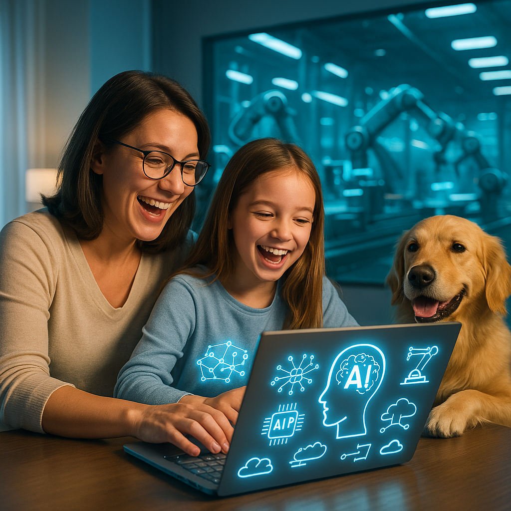 Ai parents and child